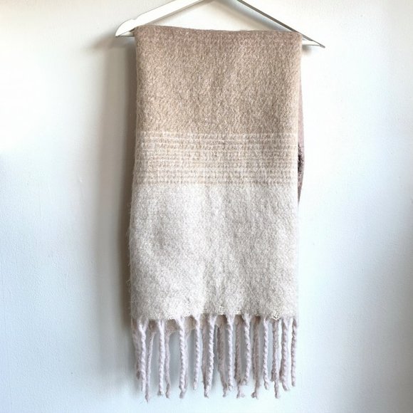 Accessories - H&M large cream 80” acrylic scarf EUC